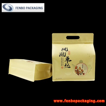 350gram kraft box bottom zipper pouches gusset bags wholesale-FBBBFPDA065
