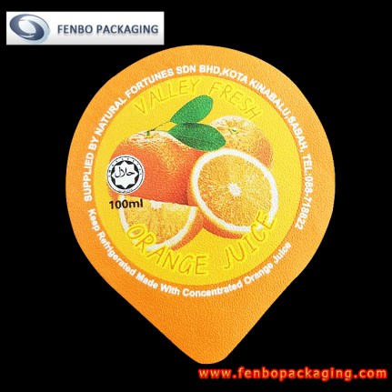 70 micron fruit orange juice aluminum foil plastic cup lids-FBLBDPA087