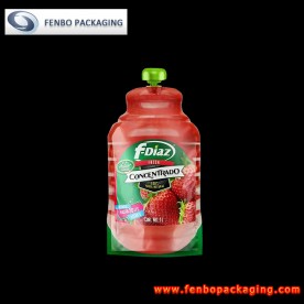 135ml plastic juice stand up pouch bag with nozzle and baby cap-FBYXZLA121