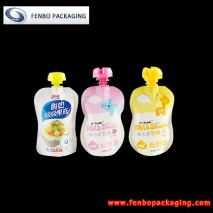 aluminum foil squeeze stand up pouch baby food packaging with spout-FBYXZL111 aluminum foil squeeze stand up pouch baby food packaging with spout-FBYXZL111