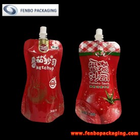 ketchup packaging aluminium foil spouted stand up doypack pouch-FBYXZL117