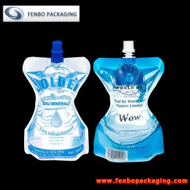 mineral water packaging plastic spout stand up pouch with cap and lid-FBYXZL112