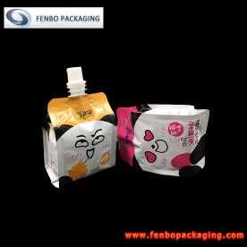china mixed fruit juice spouted pouch quad seal packaging-FBQEB035