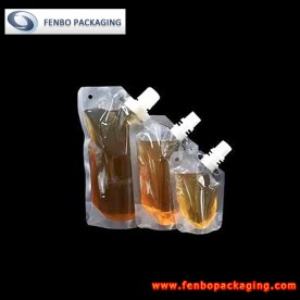 clear corner spouted stand up bags for liquid packaging-FBXZZL104