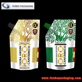 custom printed corner spout doy pack pouch for oil olive packaging-FBXZZL109