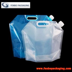 refillable clear drink water stand up pouch with spout packaging-FBXZZL106