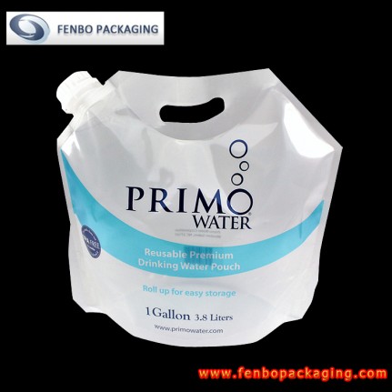 1 gallon customized spout pouch plastic drinking water bag with spout-FBYXXZA174 1 gallon customized spout pouch plastic drinking water bag with spout-FBYXXZA174