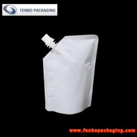 wholesale 300ml white empty spout pouches for liquid packaging-FBYXXZA159