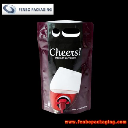 3 litrer aluminum foil stand up spout wine bags pouches with tap valve-FBTBZLA183 3 litrer aluminum foil stand up spout wine bags pouches with tap valve-FBTBZLA183