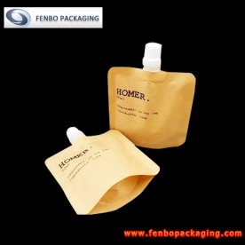 wholesale customized brand kraft paper spouted liquid coffee pouch bag-FBTBZL116