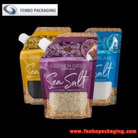 custom design food grade corner spout pouches for sea salt packaging manufacturer-FBXZZL117