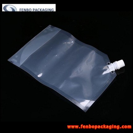 wholesale 400ml clear liquid corner spout standing pouch with cap-FBYXXZA197