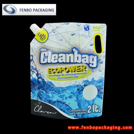 2000ml liquid detergent plastic stand up bags with spout-FBYXXZA204