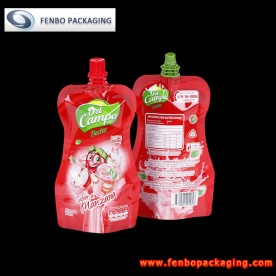 200ml custom printed fruit juice packaging bag spout stand up pouches-FBYXZLA128