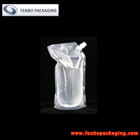 300ml plastic clear liquid doy pack pouches with corner spout and cap-FBYXXZA216
