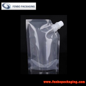 100ml plastic clear liquid doy pack pouches with corner spout and cap-FBYXXZA222