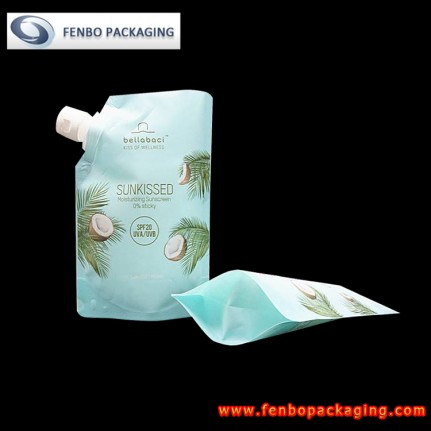 100ml spout standing pouches with nozzle and flip top cap-FBYXXZA220 100ml spout standing pouches with nozzle and flip top cap-FBYXXZA220