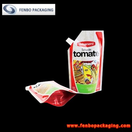 200gram ketchup plastic bag corner spout pouches with screw cap-FBYXXZA223 200gram ketchup plastic bag corner spout pouches with screw cap-FBYXXZA223