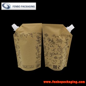 500ml premade brown paper spout bags pouch for peeling gel packaging-FBYXXZA225