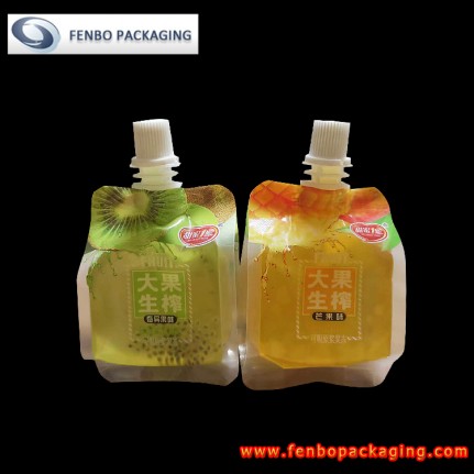 clear plastic jelly drink packaging pouches with spout-FBQEB043 clear plastic jelly drink packaging pouches with spout-FBQEB043