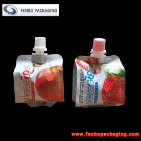 spout nozzle bag pouch with cap for jelly packing-FBQEB042