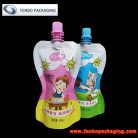 wholesale 150ml flat bottom spout pouch for yogurt packaging-FBYXZL126