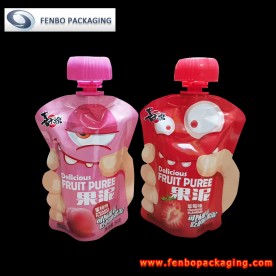 wholesale aluminium spout pouches bag with cap for fruit puree packaging-FBYXZL129