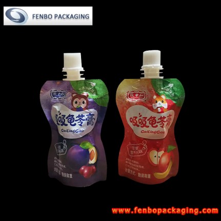 retortable spout pouches with plastic screw cap for tortoise jelly packaging-FBYXZL131 retortable spout pouches with plastic screw cap for tortoise jelly packaging-FBYXZL131