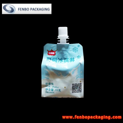85gram aluminum quad seal spout pouches ice cream singapore-FBQEBA070 85gram aluminum quad seal spout pouches ice cream singapore-FBQEBA070