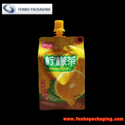 spout side gusseted pouches for 250ml liquid iced tea packaging-FBQEBA071 spout side gusseted pouches for 250ml liquid iced tea packaging-FBQEBA071