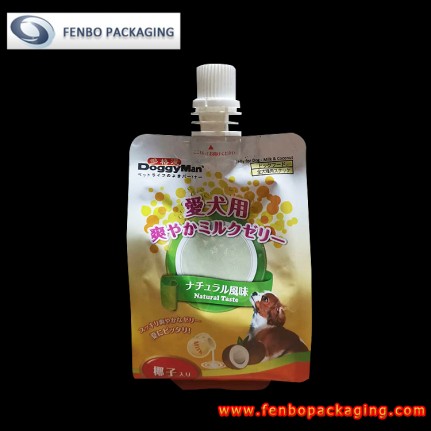 80gram spout gusset pouch quad seal for dog food jelly packaging-FBQEBA078 80gram spout gusset pouch quad seal for dog food jelly packaging-FBQEBA078