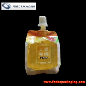 80ml plastic spout fruit juice drink pouch quad seal with cap-FBQEBA076B