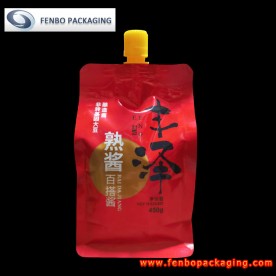 450gram quad seal cheerpack sauce packaging spout pouches usa-FBQEBA080