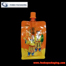 250ml fruit juice aluminium foil cheer pack quad seal pouches with spout-FBQEBA086C