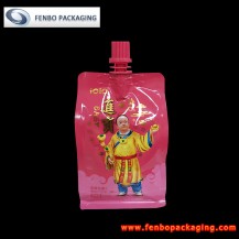 250ml fruit juice beverage packaging flat bottom spout pouch-FBQEBA086A