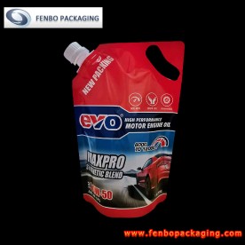 1 litre motor oil custom printed spout stand up doypack pouches uk-FBYXXZA229