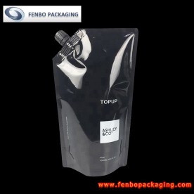 black spout pouch for 1000ml liquid shampoo packaging bangalore-FBYXXZA253