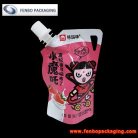 70ml plastic sucked pudding beverage drink bags pouch with spout lid-FBYXXZA254B