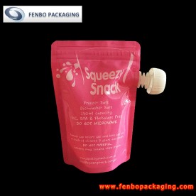 125gram liquid baby food plastic zip stand up bag with spout-FBXZZLA258