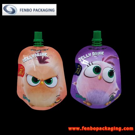 shaped stand up pouch with spout jelly drink packaging pouches-FBYXZL140 shaped stand up pouch with spout jelly drink packaging pouches-FBYXZL140