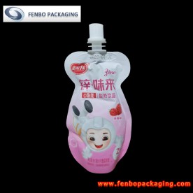 95ml liquid yogurt standing pouches container with spout plastic-FBYXZLA131