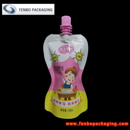 150ml aluminum foil spout pouch with lids for liquid yogurt drinks-FBYXZLA138 150ml aluminum foil spout pouch with lids for liquid yogurt drinks-FBYXZLA138