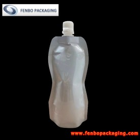 450ml white liquid food spouted stand up bag with 16mm plastic cap-FBYXZLA153