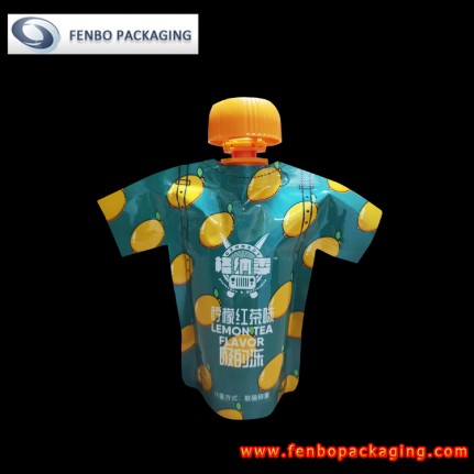 80ml sport shirt shaped premade spouted fruit juice packaging bags factory-FBYXZLA152 80ml sport shirt shaped premade spouted fruit juice packaging bags factory-FBYXZLA152