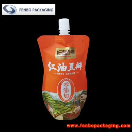 350ml liquid bean paste doy pack pouches with a spout fitment-FBYXZLA154 350ml liquid bean paste doy pack pouches with a spout fitment-FBYXZLA154