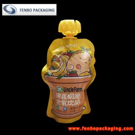 buy 90gram baby food pouches and choke-proof plastic cap with spout-FBYXZLA157