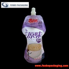 330ml liquid milk tea stand up doypack pouch bags with cap and spout plastic-FBYXZLA164A