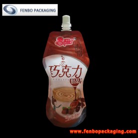 330ml printed liquid milk tea plastic spouted stand up bags-FBYXZLA164B