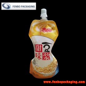 258gram liquid soymilk plastic doypack pouch bags with spouts-FBYXZLA177