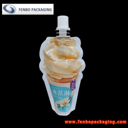 60gram spout pouch standup bag with valve for ice cream packaging-FBYXZLA186B